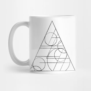 Geometric modern black white abstract Mug